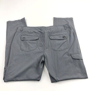 R.E.I. 14 (Fit 37W 31L) Tapered Hiking Trek Capri Cargo Pants Nylon Gray MINT
